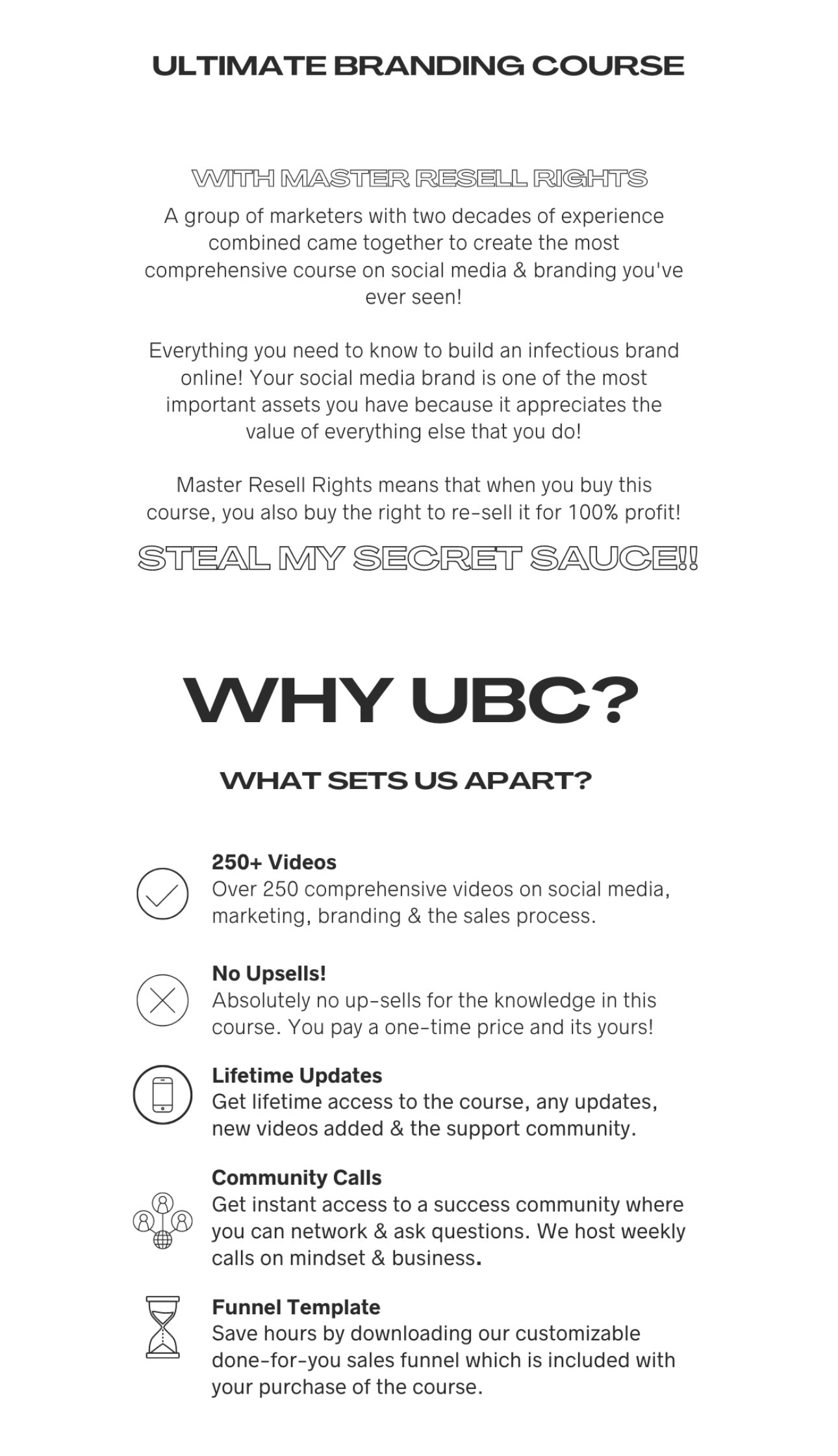 the ultimate branding course (UBC)