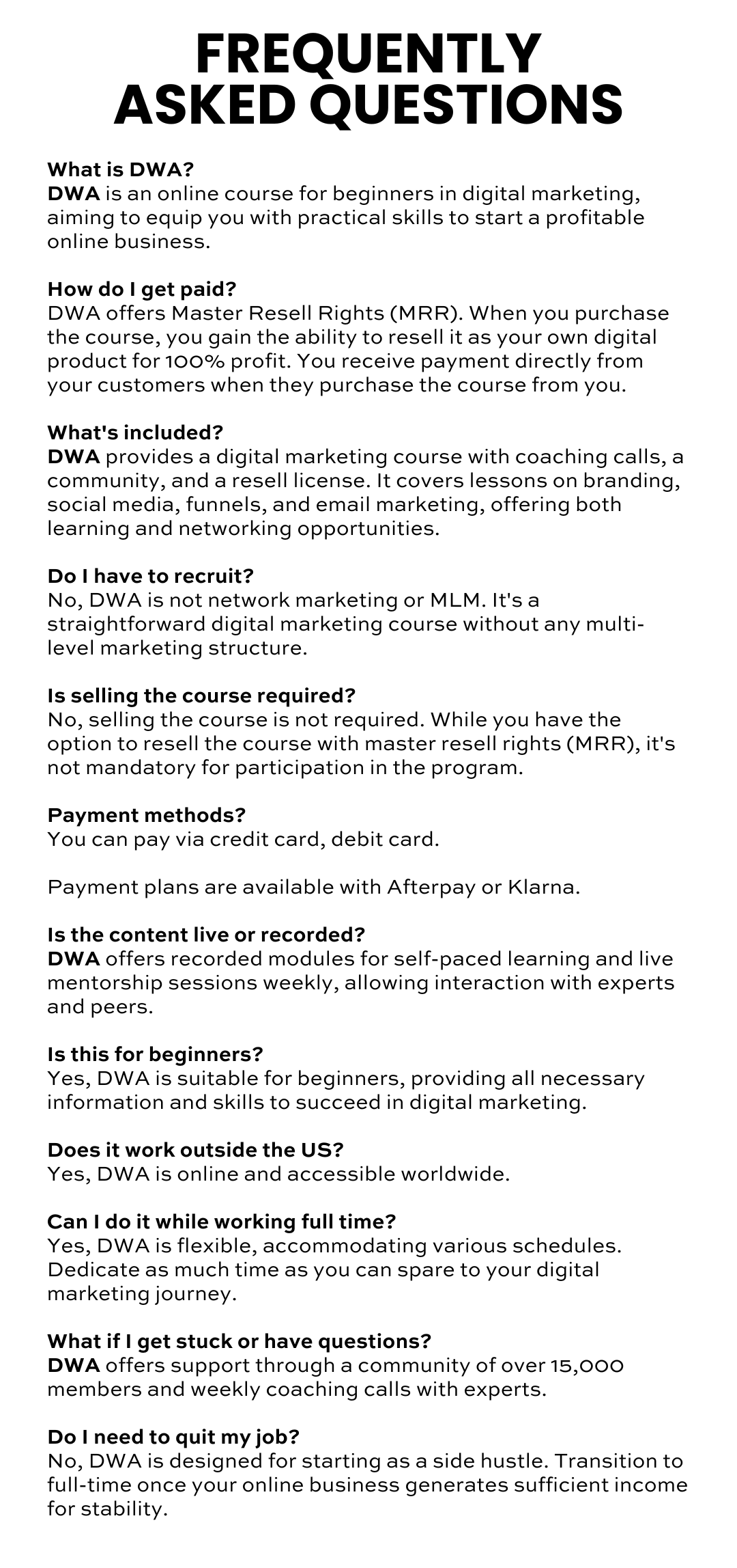 DWA DIGITAL WEALTH ACADEMY (DWA)